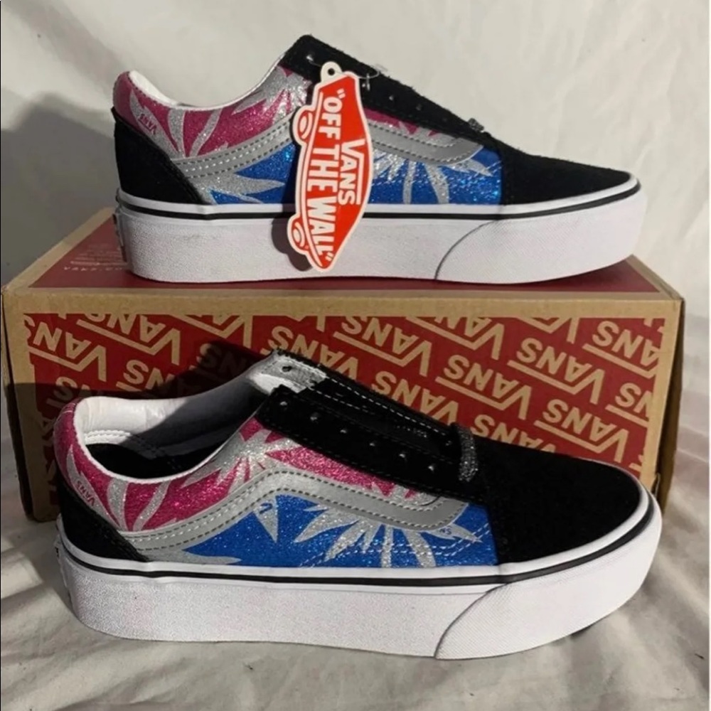 Vans Old Skool Platform Sneakers After Dark 4/20 3mm Reflective‎ Womans Sizings - Picture 5 of 10